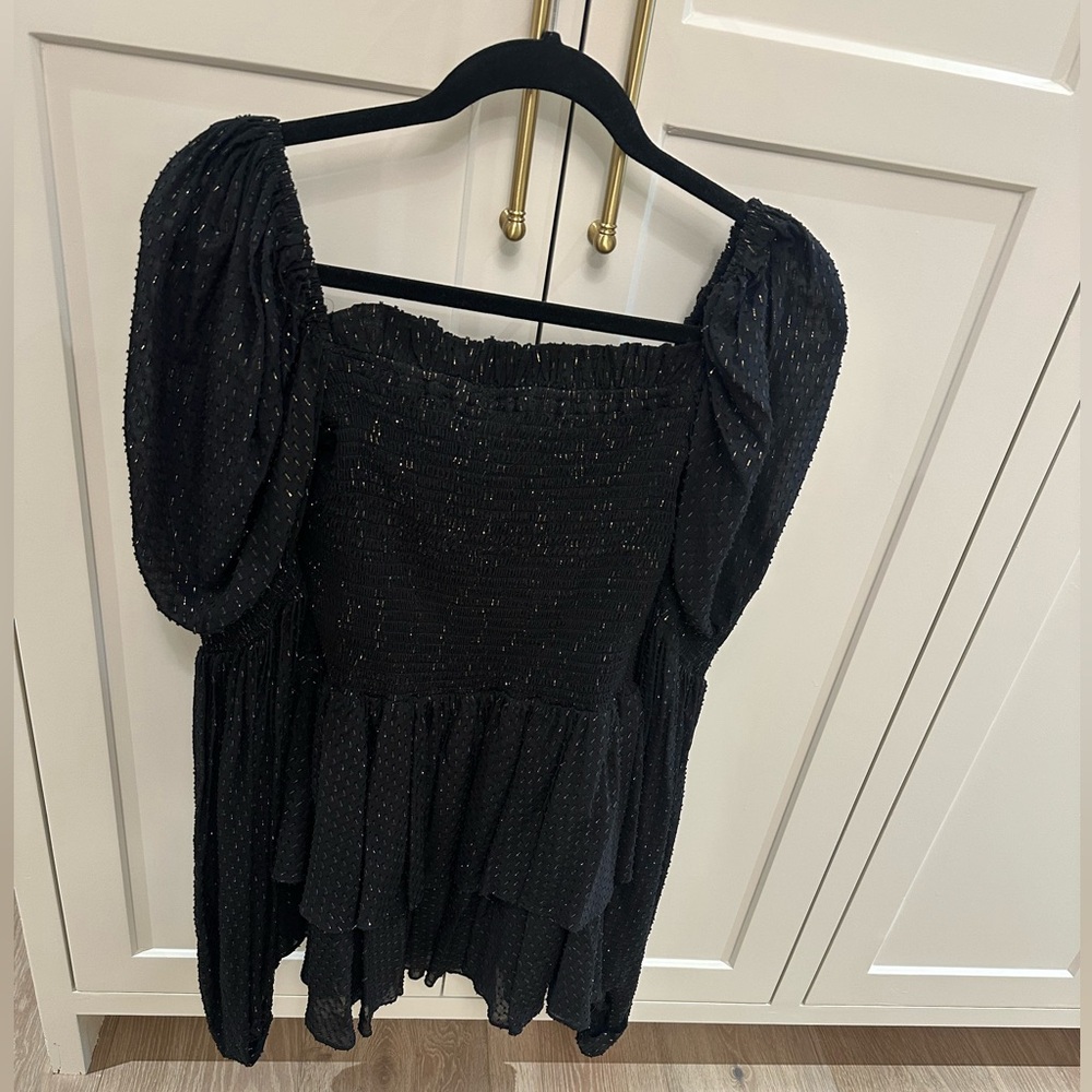 Caroline Constas Alexa smocked metallic blouson mini dress - Picture 5 of 11